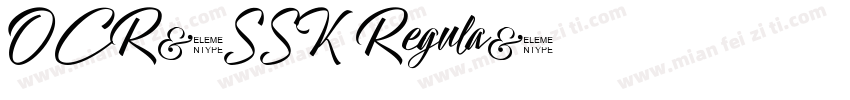 OCR1SSK Regula字体转换